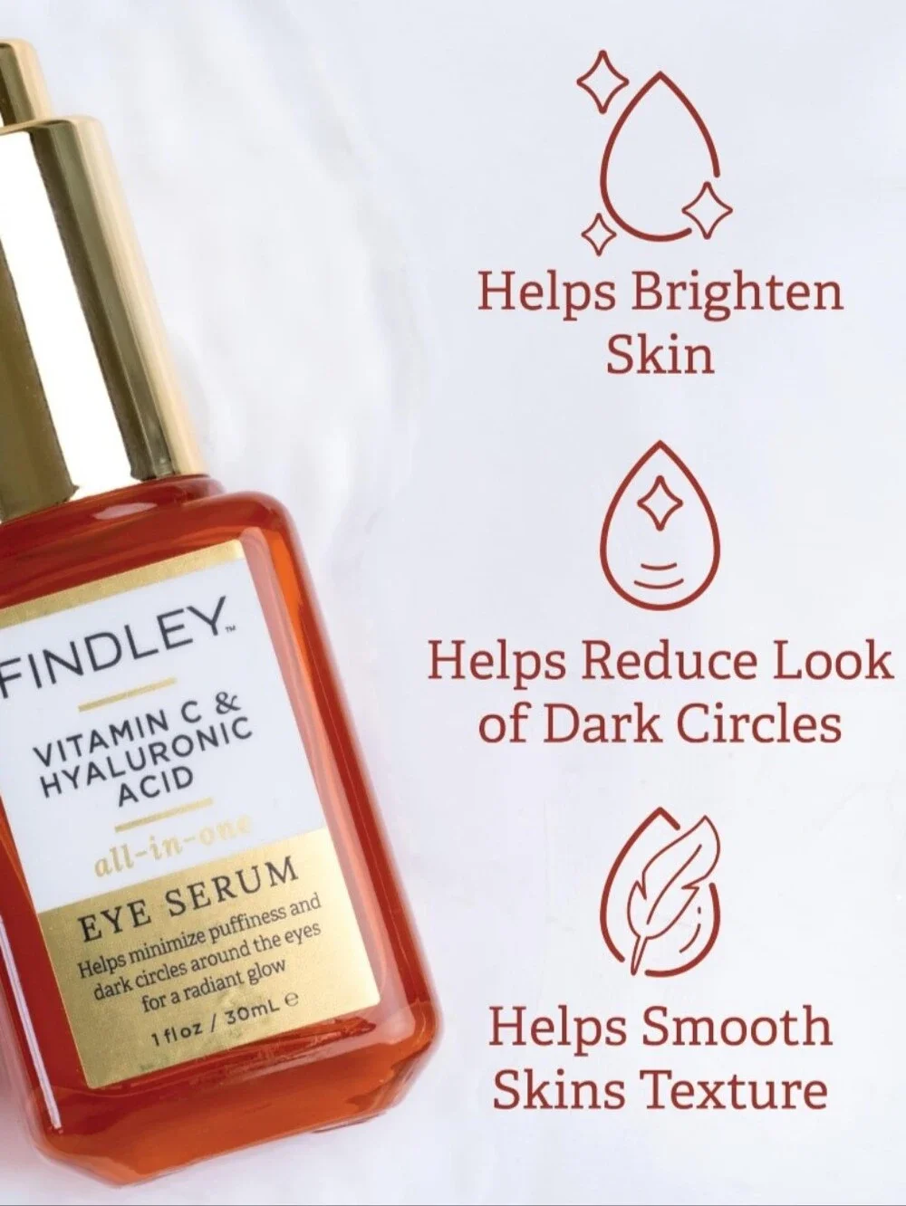 Findley Vitamin C & Hyaluronic Acid All In One Eye Serum. NIB. Unisex.